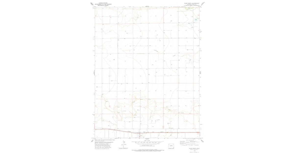 1978 Map of Vilas North, Baca County, CO — High-Res | Pastmaps
