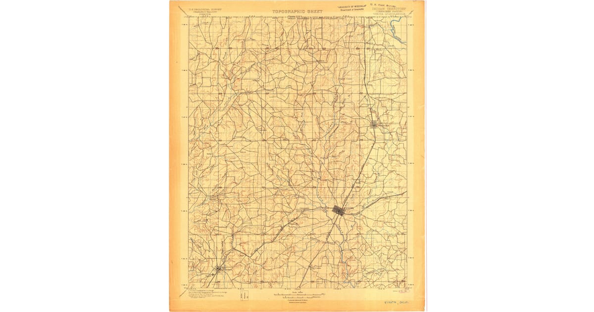 1900 1909 Maps of Bluejacket OK - Vinita Craig County Ok Usgs Topo 1901 Og 1200x630