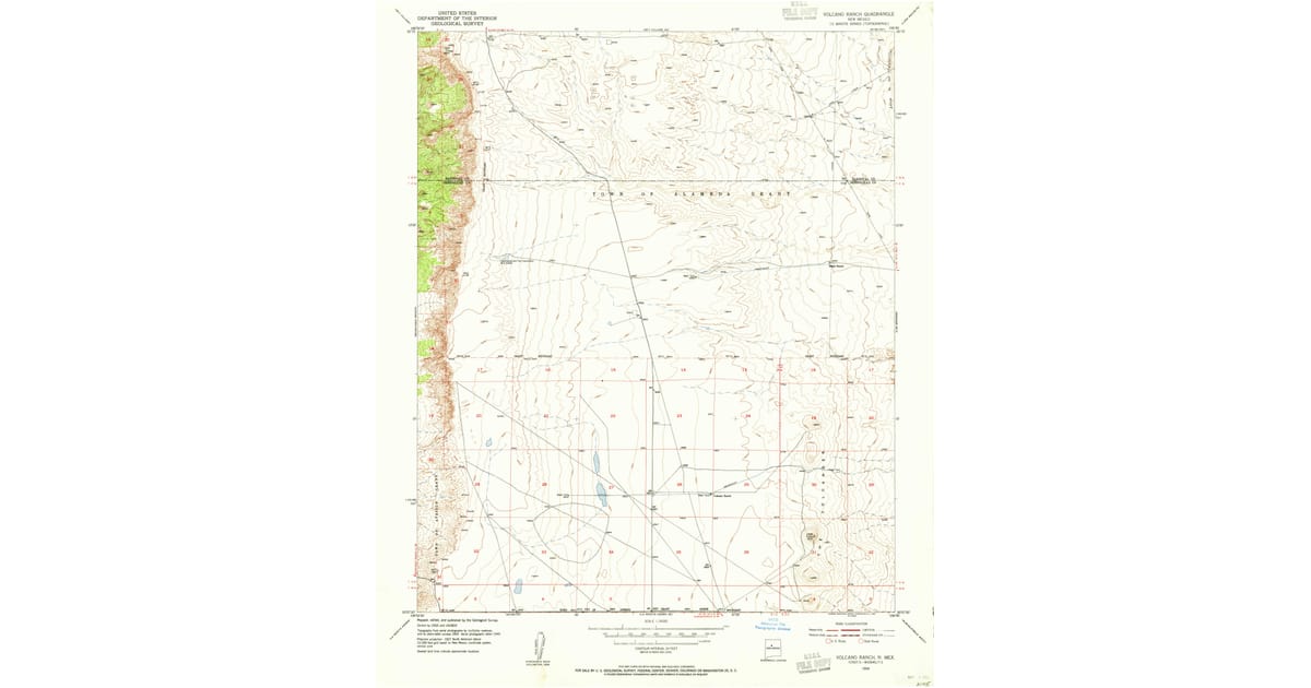 1954 Map of Volcano Ranch, Bernalillo County, NM — High-Res | Pastmaps