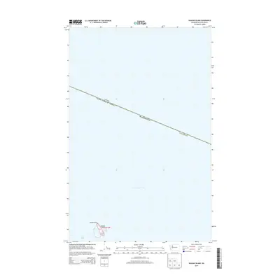 2014 Map of Waadah Island, 2014 Print