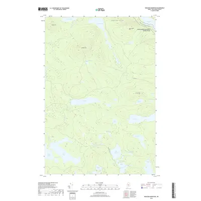2018 Map of Wadleigh Mountain, 2018 Print