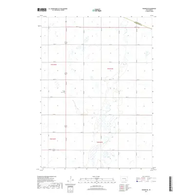 2017 Map of Wagner NE, 2017 Print