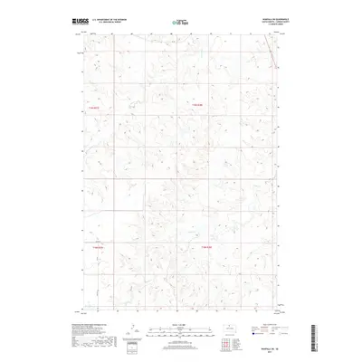 2017 Map of Wakpala SW, 2017 Print