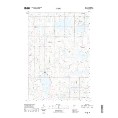2019 Map of Wall Lake, 2019 Print