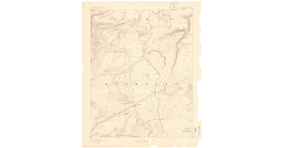 1800s (19th Century) Maps of Las Animas County, CO | Pastmaps