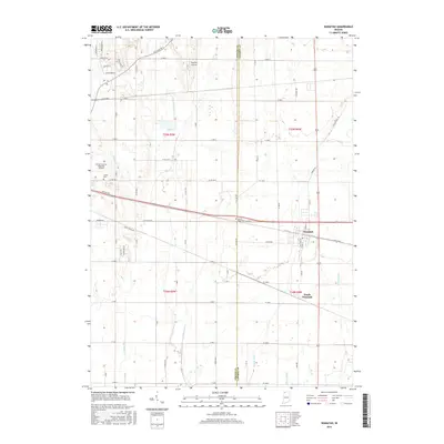 2016 Map of Wanatah, 2016 Print