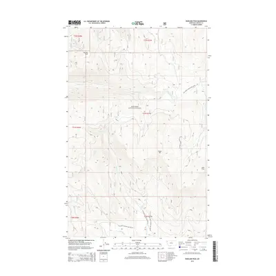 2014 Map of Warland Peak, 2014 Print