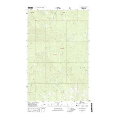 2017 Map of Warland Peak, 2017 Print
