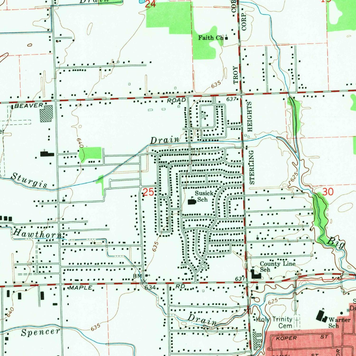 Boundary Maps Of Warren Michigan