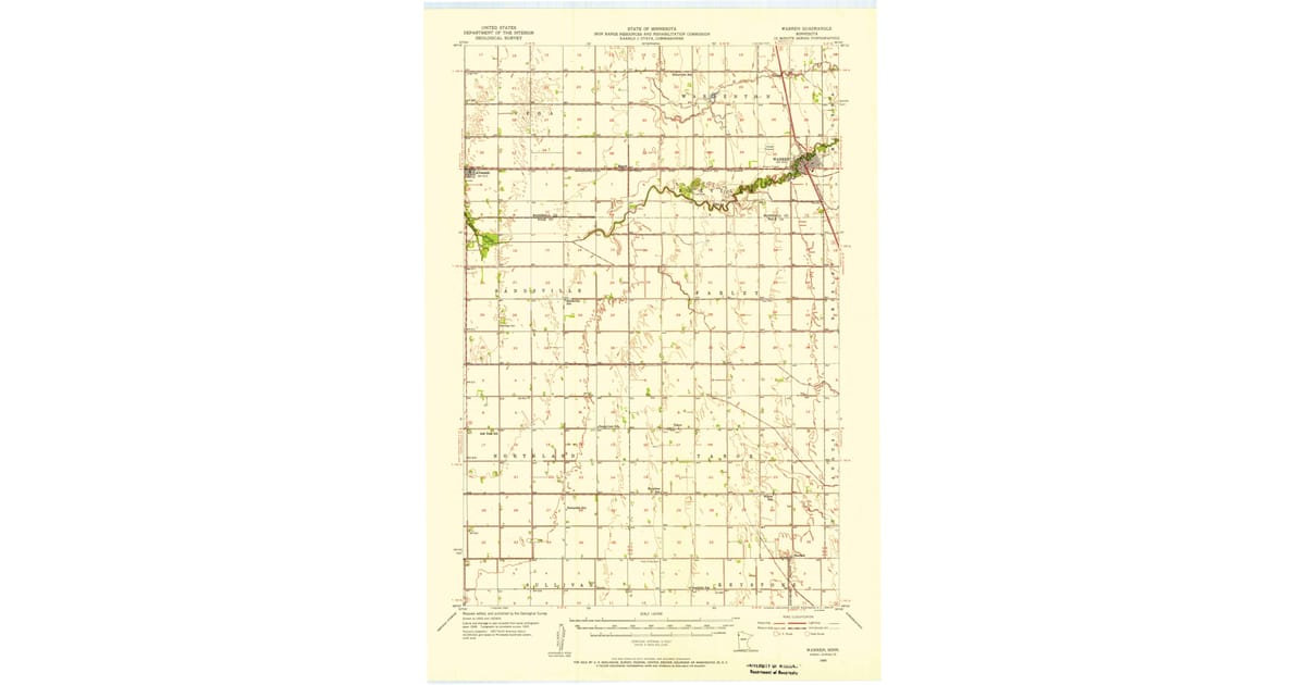 1955 Map of Warren, MN — High-Res | Pastmaps