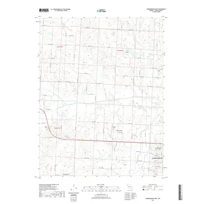 2017 Map of Warrensburg West, 2017 Print