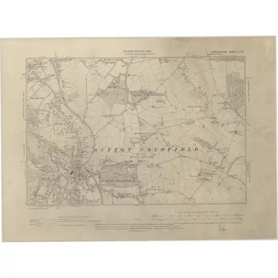 1901 Map of Warwickshire IV.SE, 1905 Print