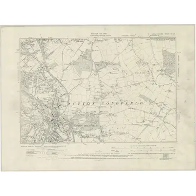 1913 Map of Warwickshire IV.SE, 1920 Print