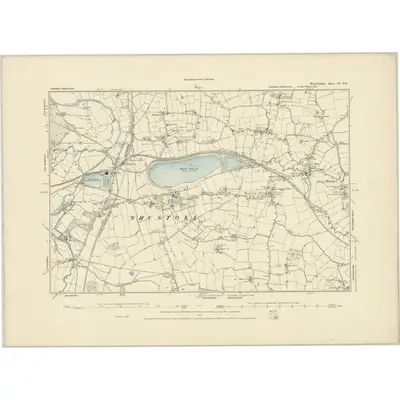 1886 Map of Warwickshire IX.SE, 1887 Print