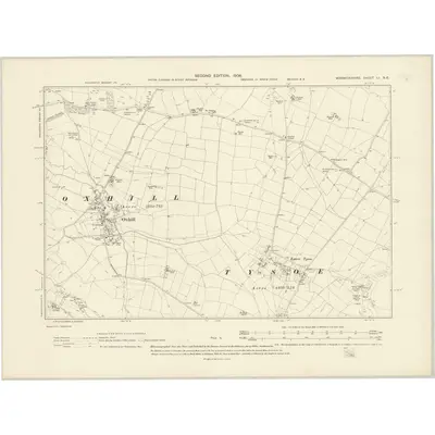 1904 Map of Warwickshire LI.SE, 1906 Print