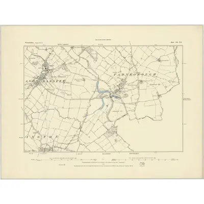 1885 Map of Warwickshire LII.NE, 1886 Print
