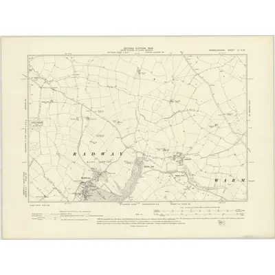 1904 Map of Warwickshire LII.NW, 1906 Print
