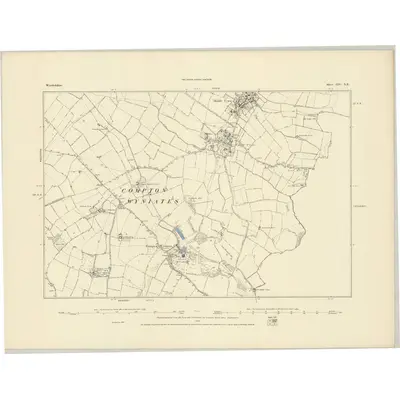 1885 Map of Warwickshire LIV.NE, 1886 Print