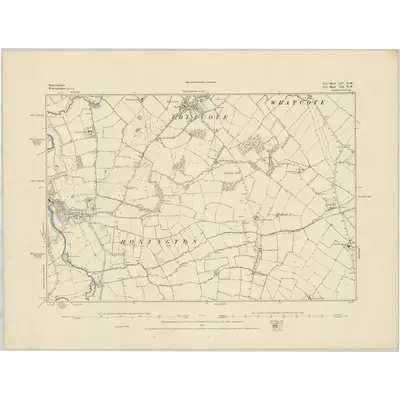 1885 Map of Warwickshire LIV.NW, 1886 Print