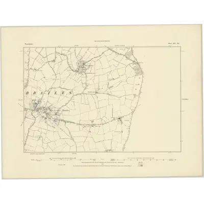 1885 Map of Warwickshire LIV.SE, 1886 Print