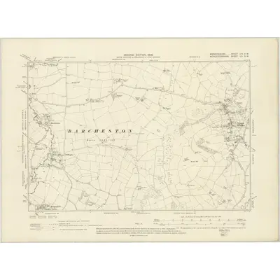 1900 Map of Warwickshire LIV.SW, 1906 Print
