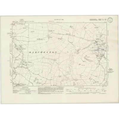 1920 Map of Warwickshire LIV.SW, 1923 Print
