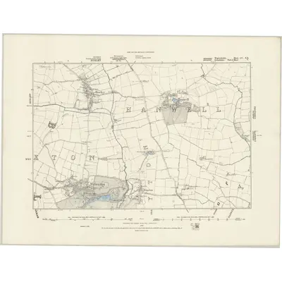 1881 Map of Warwickshire LV.NE, 1889 Print