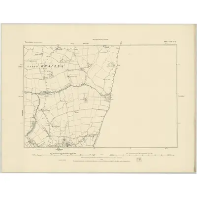 1883 Map of Warwickshire LVII.NE, 1885 Print