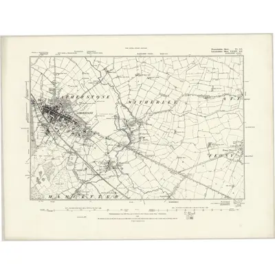 1887 Map of Warwickshire VI.SE, 1888 Print
