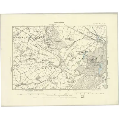 1887 Map of Warwickshire VI.SW, 1888 Print
