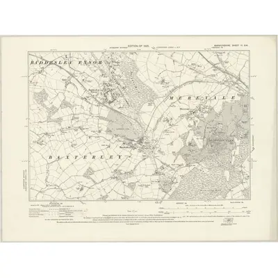 1922 Map of Warwickshire VI.SW, 1925 Print