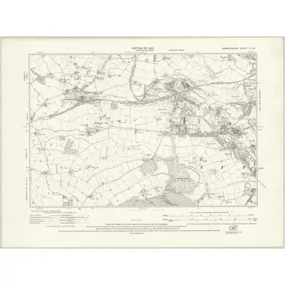 1923 Map of Warwickshire X.SE, 1925 Print