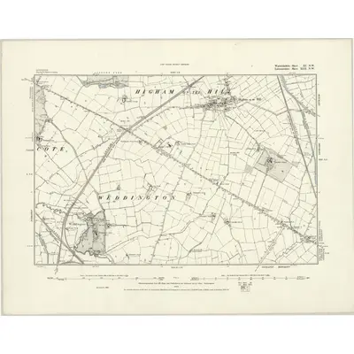 1887 Map of Warwickshire XI.NW, 1888 Print