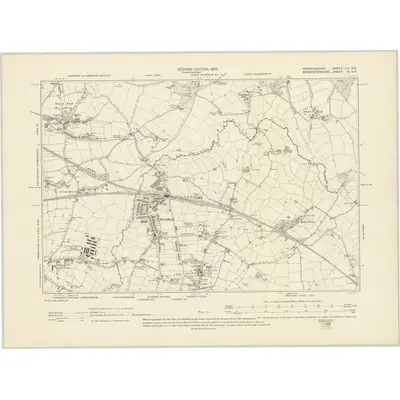 1902 Map of Warwickshire XIV.NE, 1905 Print