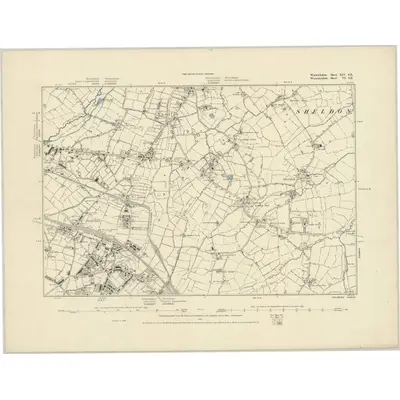 1886 Map of Warwickshire XIV.SE, 1887 Print