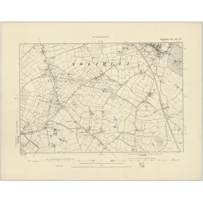 1886 Map of Warwickshire XIX.SE