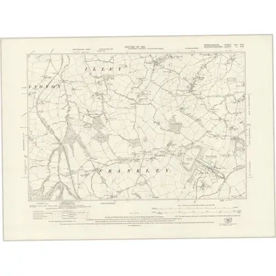 1913 Map of Warwickshire XIXa.NW, 1921 Print