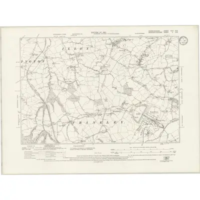 1913 Map of Warwickshire XIXa.NW, 1933 Print