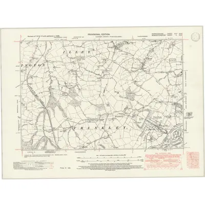 1938 Map of Warwickshire XIXa.NW, 1946 Print