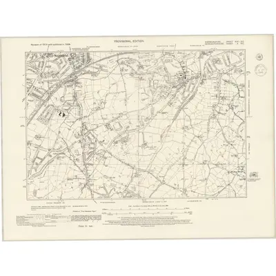 1938 Map of Warwickshire XIXa.SE, 1945 Print