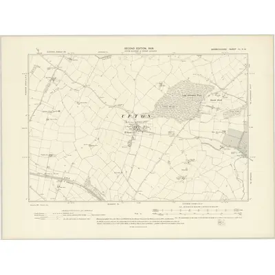 1904 Map of Warwickshire XL.NW, 1906 Print