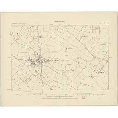 1885 Map of Warwickshire XL.SE, 1886 Print