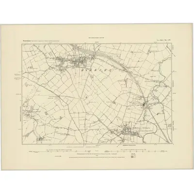 1885 Map of Warwickshire XL.SW, 1886 Print