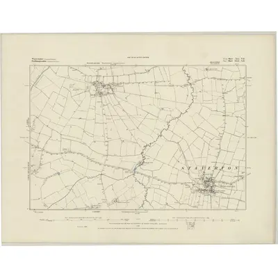 1883 Map of Warwickshire XLI.NE, 1884 Print