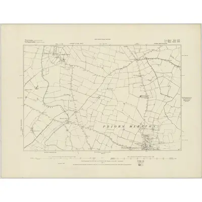 1883 Map of Warwickshire XLI.SW, 1884 Print
