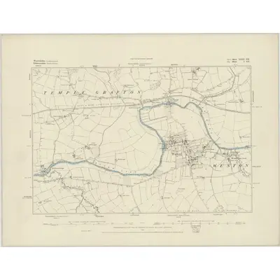 1883 Map of Warwickshire XLIII.SE, 1884 Print