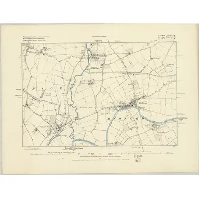 1885 Map of Warwickshire XLIII.SW, 1886 Print