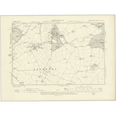 1904 Map of Warwickshire XLIV.NE, 1906 Print