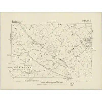 1883 Map of Warwickshire XLIV.SE, 1884 Print