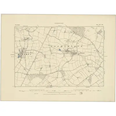 1885 Map of Warwickshire XLV.NE, 1886 Print